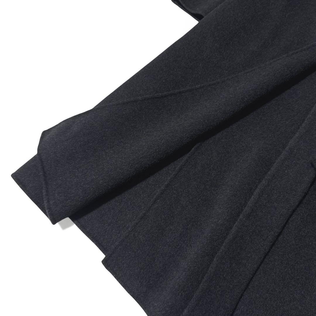 極美品✨️定価12万　エポカ　ダブルフェイスコート　チャコール　ベルト　40