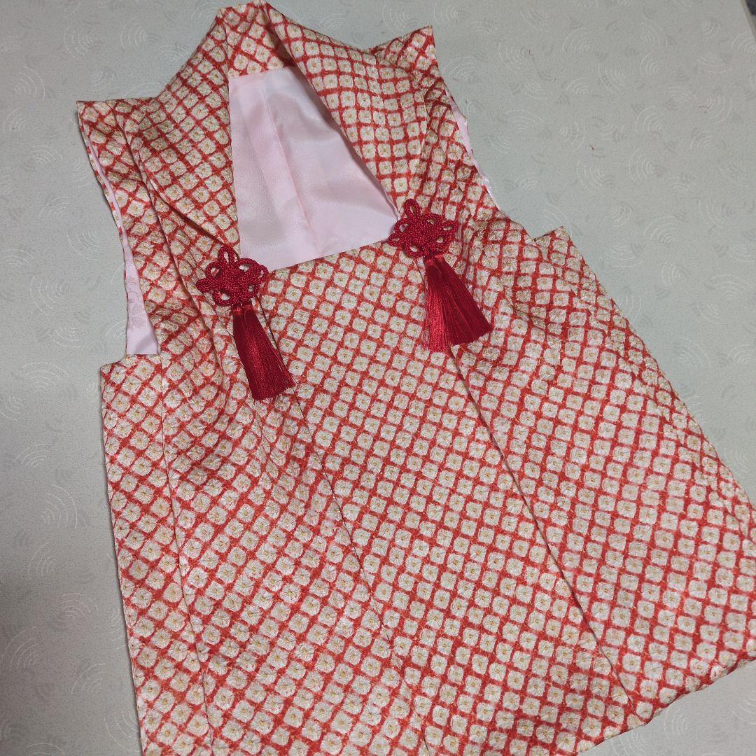 七五三３歳正絹絞り手縫いの被布（中綿無し）