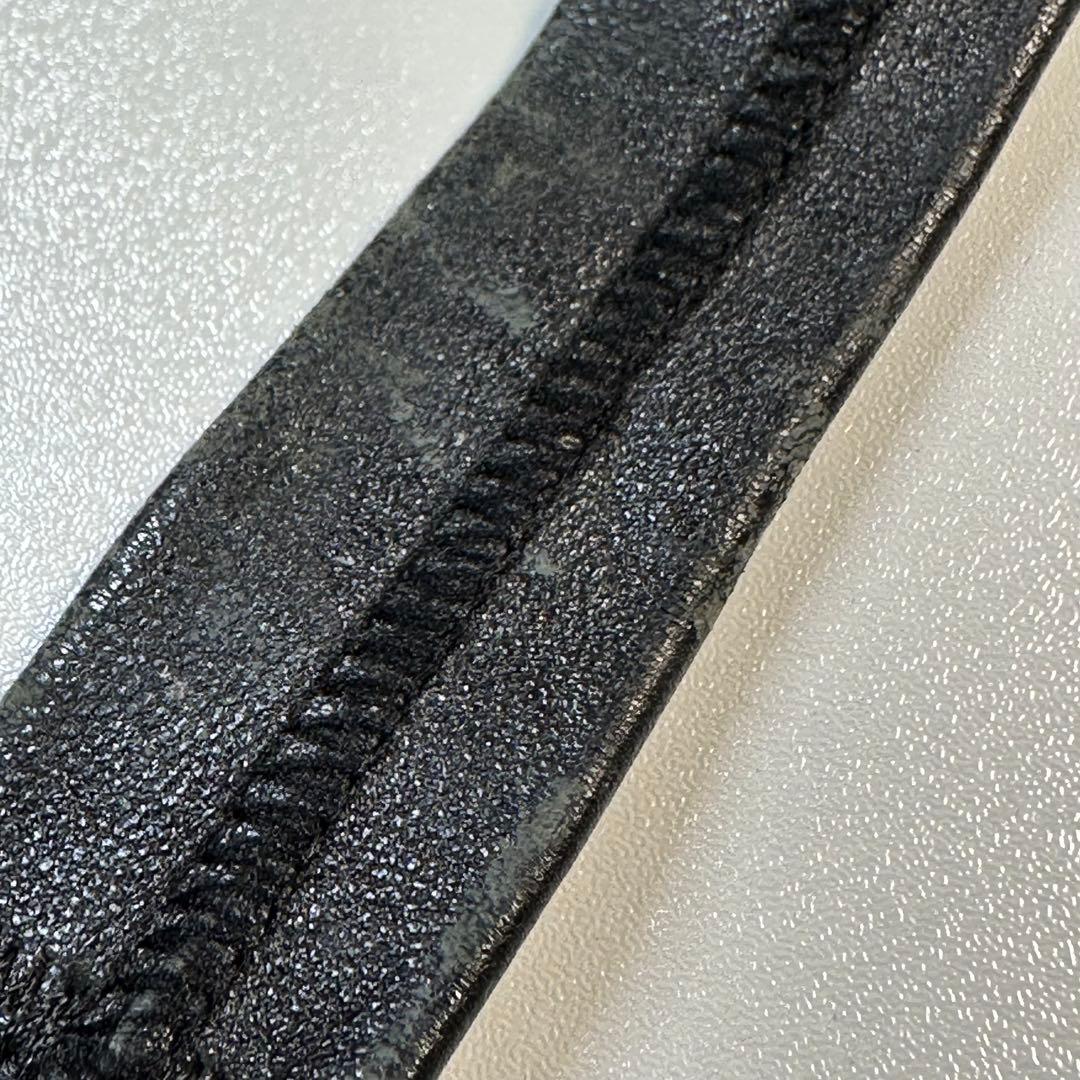 agnès b.homme PARIS アニエスベー レザー ネクタイ ブラック