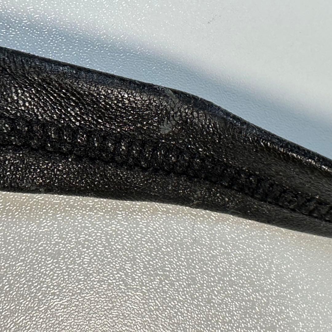 agnès b.homme PARIS アニエスベー レザー ネクタイ ブラック