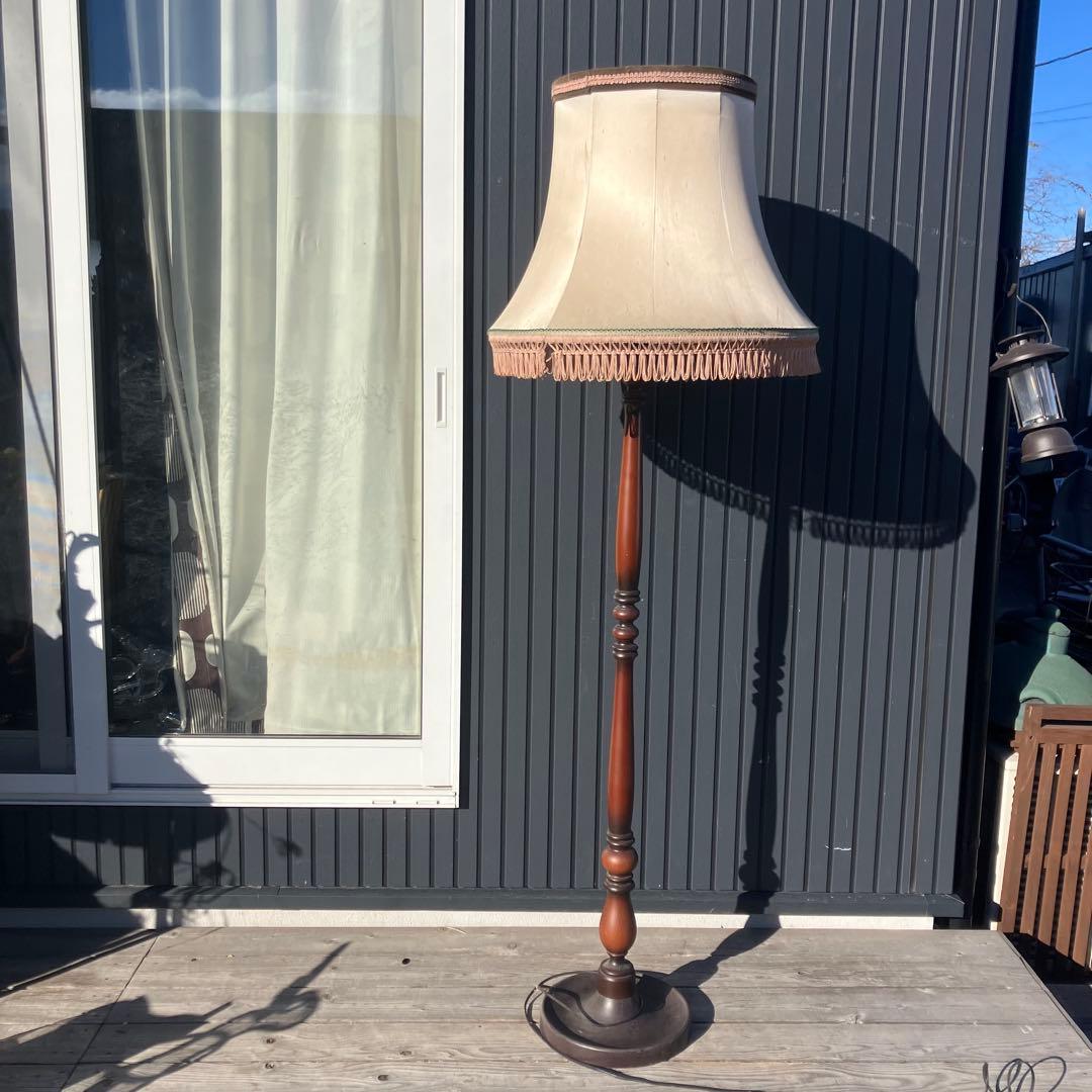 昭和レトロ スタンドライト フリンジシェードランプ フロアライト フロアスタンド