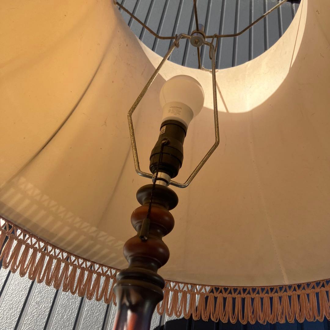 昭和レトロ スタンドライト フリンジシェードランプ フロアライト フロアスタンド