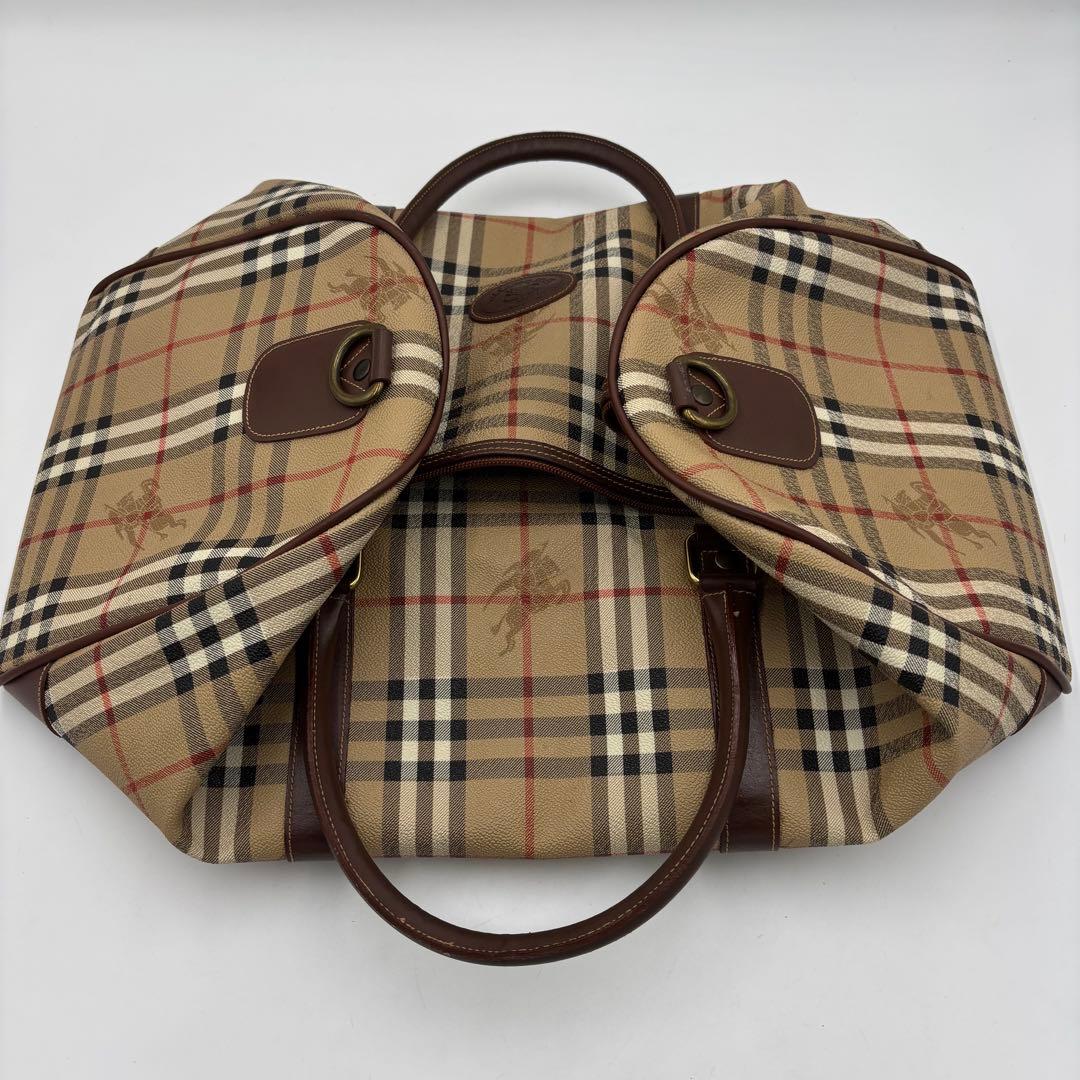 バーバリー ノバチェック 2way レザー ボストンバッグ ショルダーバッグ