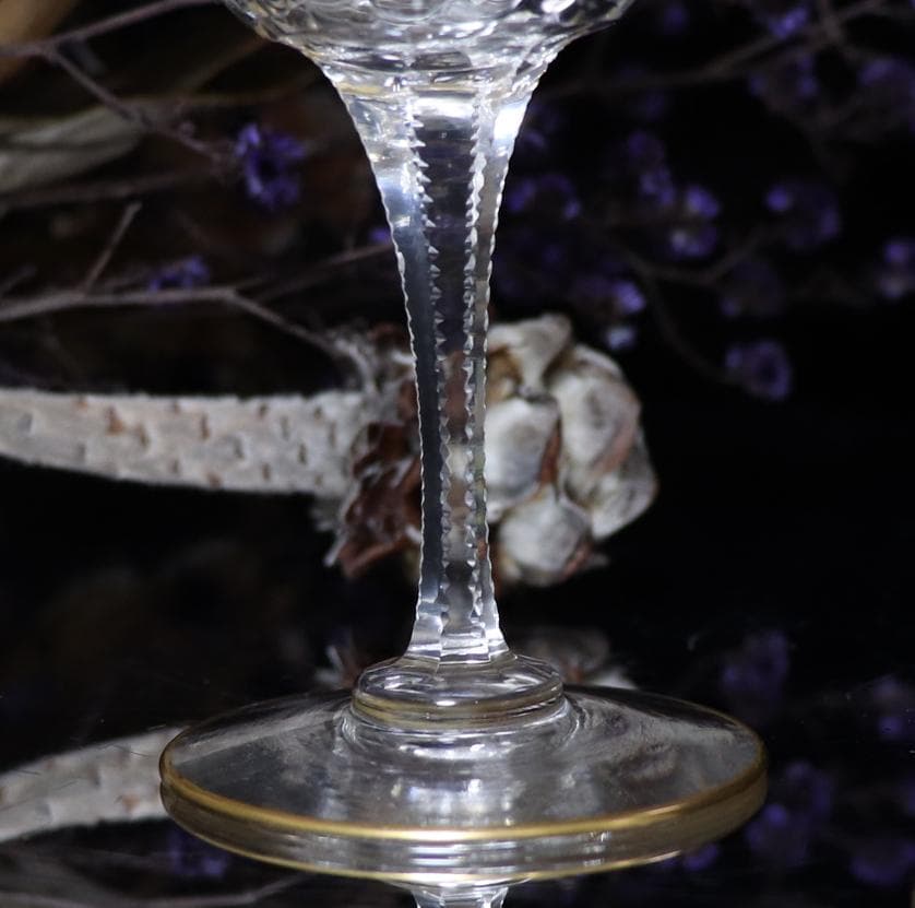 オールド・バカラ 1900年頃 金彩 グラス２客 ゴールド アンティーク