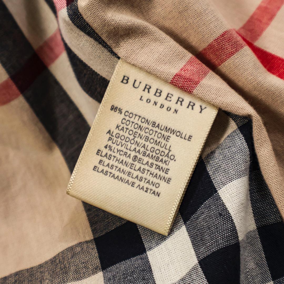 H4089◾️バーバリー　ショートトレンチコート　ノバチェック　Y2K