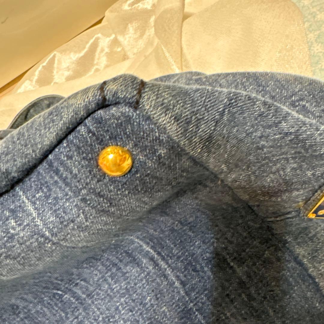 【おにぎり様用】PRADA カナパ Lサイズ　トートバッグキャンバス三角プレート