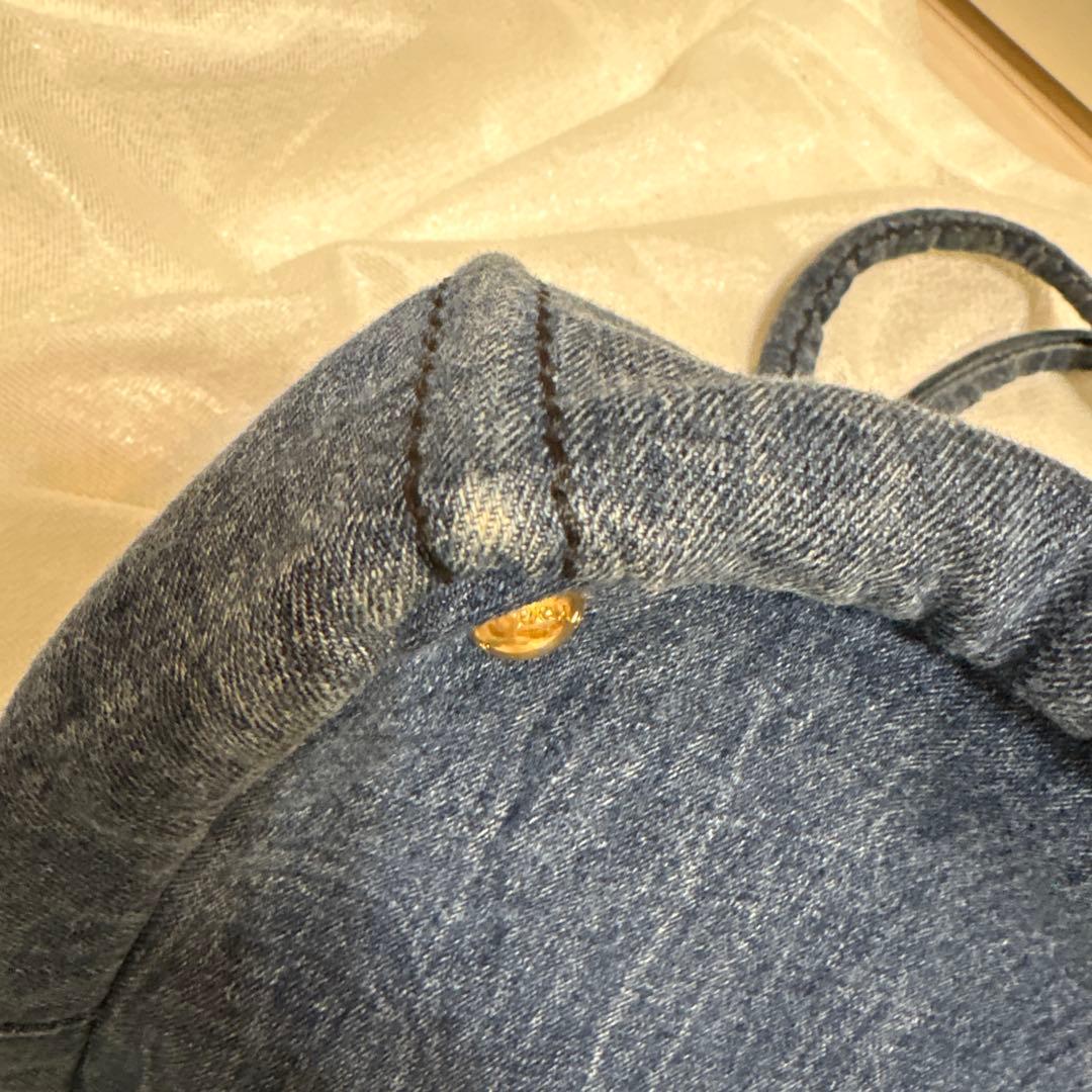 【おにぎり様用】PRADA カナパ Lサイズ　トートバッグキャンバス三角プレート