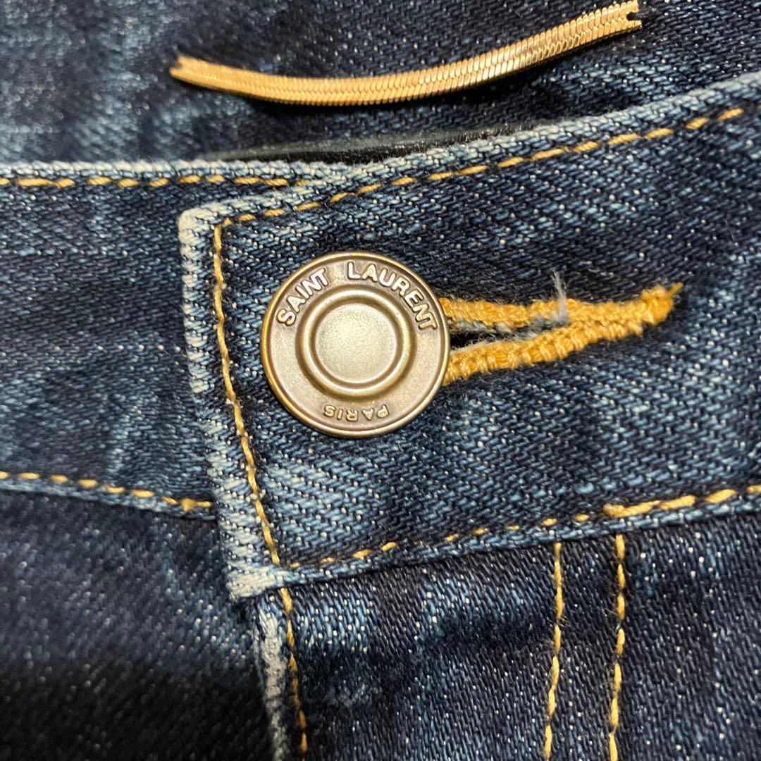 【サンローランパリ】デニム　ジーンズ　スリム　カジュアル　濃紺　28