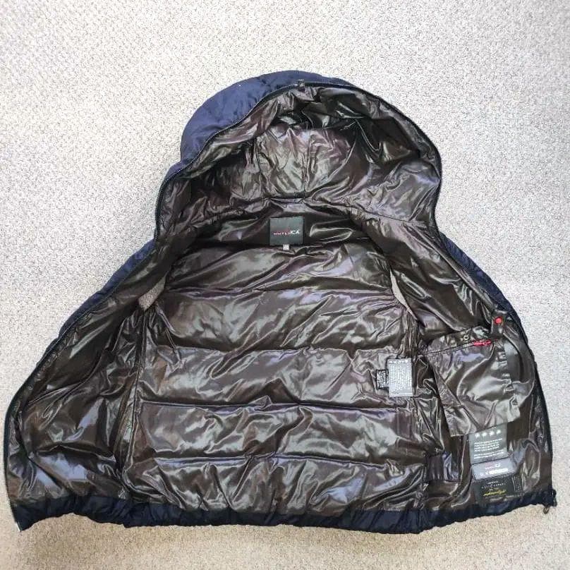 美品 デュベティカ ダウンベスト FEBEDUE 紺 40 レディースL 544