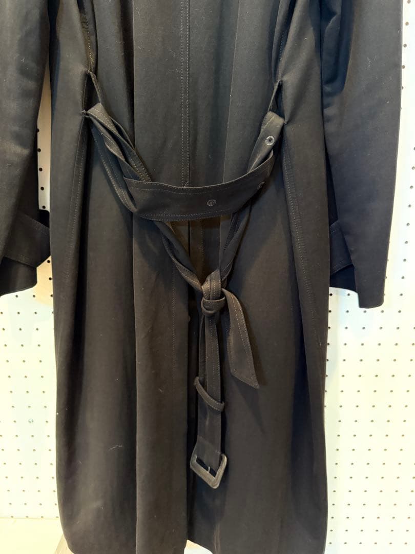 美品　Margiela 2010AW ロングトレンチコート ブラック