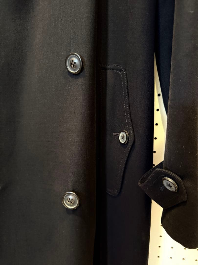 美品　Margiela 2010AW ロングトレンチコート ブラック