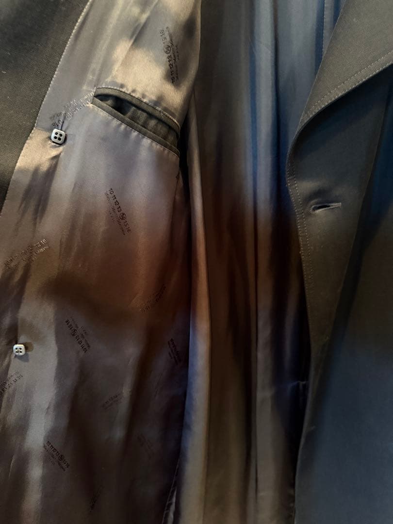 美品　Margiela 2010AW ロングトレンチコート ブラック