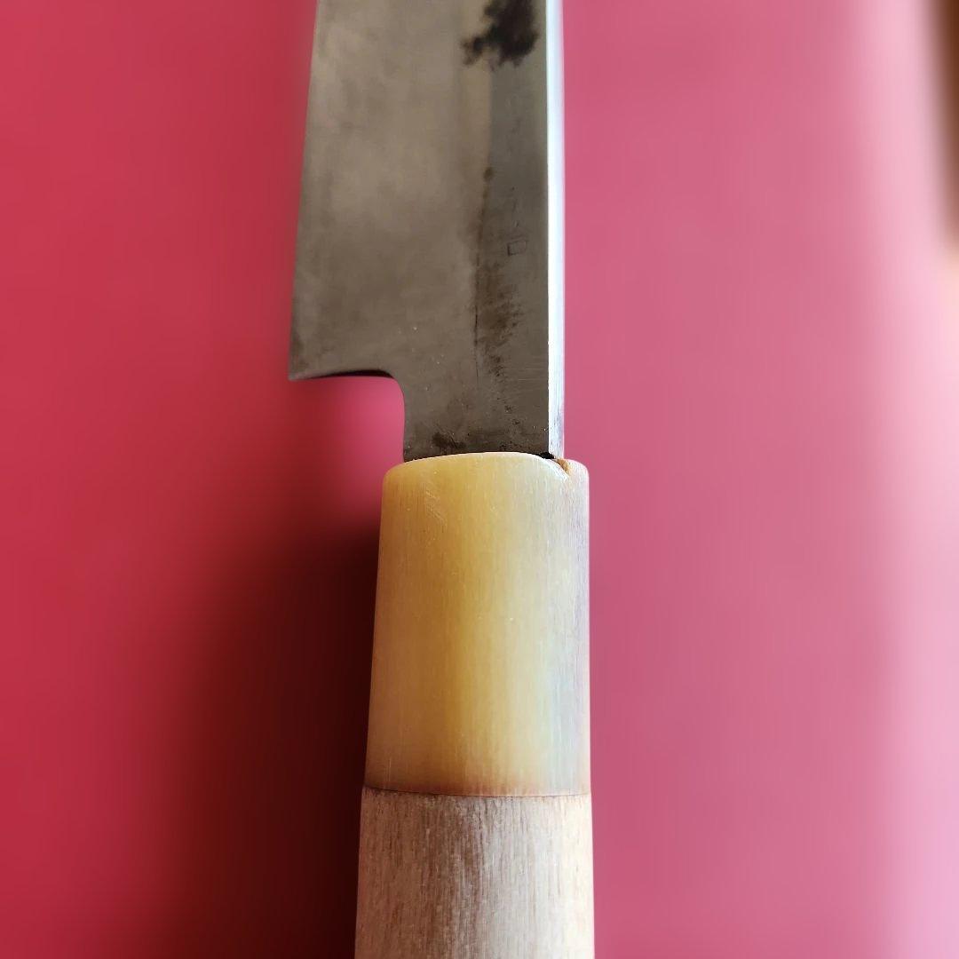 柳刃包丁 木製ハンドル カバー付き　【極上登録卍正忠請合】