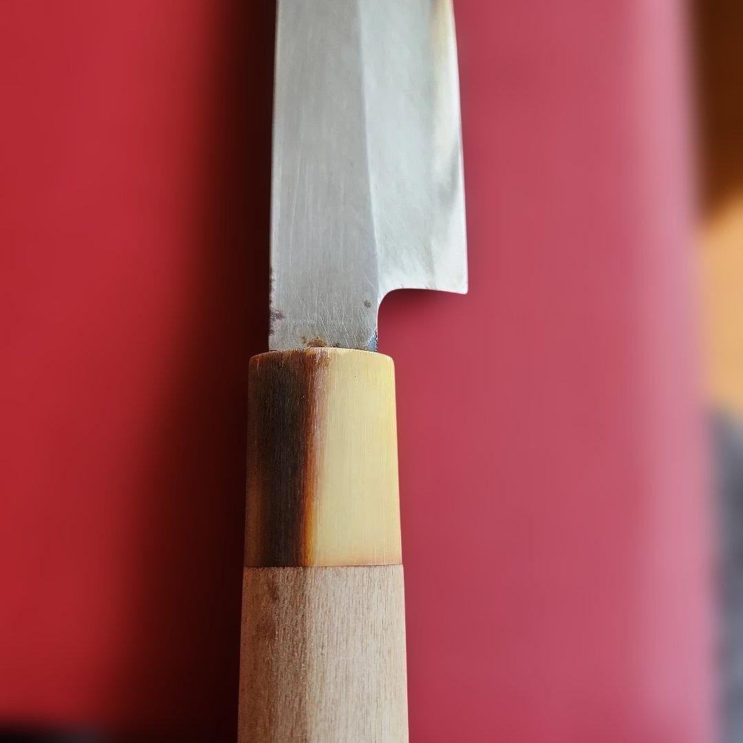 柳刃包丁 木製ハンドル カバー付き　【極上登録卍正忠請合】