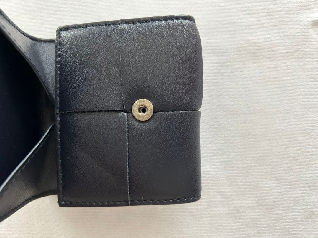 ボッテガヴェネタ　カセット　濃紺　ネイビー　 ケース　パース