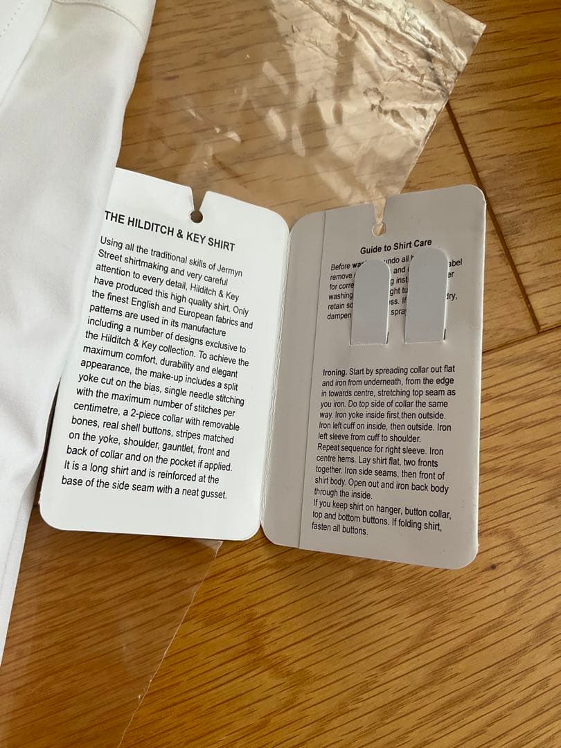 Hilditch & Key 白ドレスシャツ 15.5