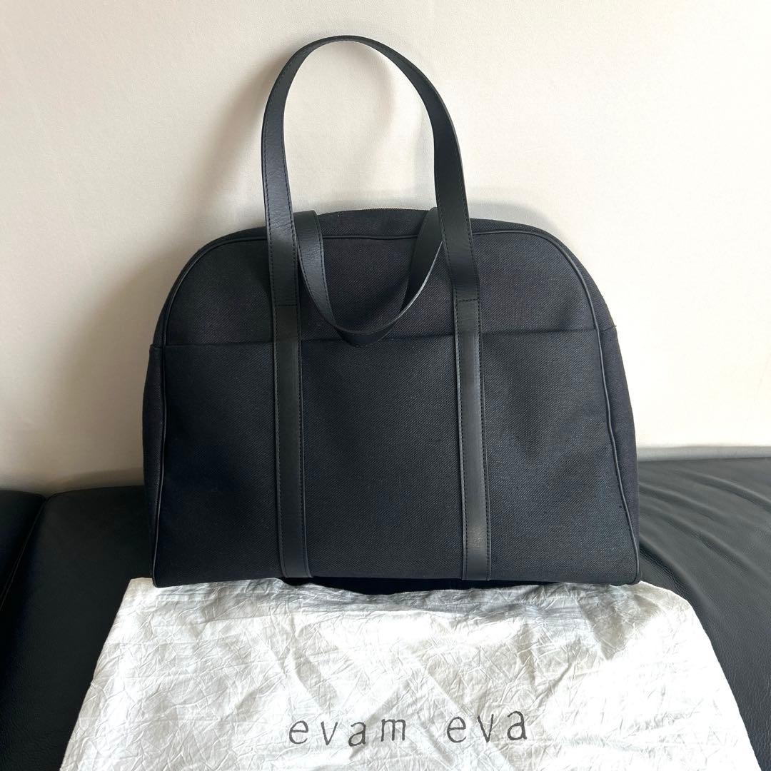 evam eva トラベルバッグ ブラック