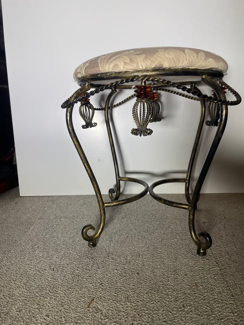 アンティーク調 猫脚コンソールテーブル＆スツール シャビーシック クラシック家具