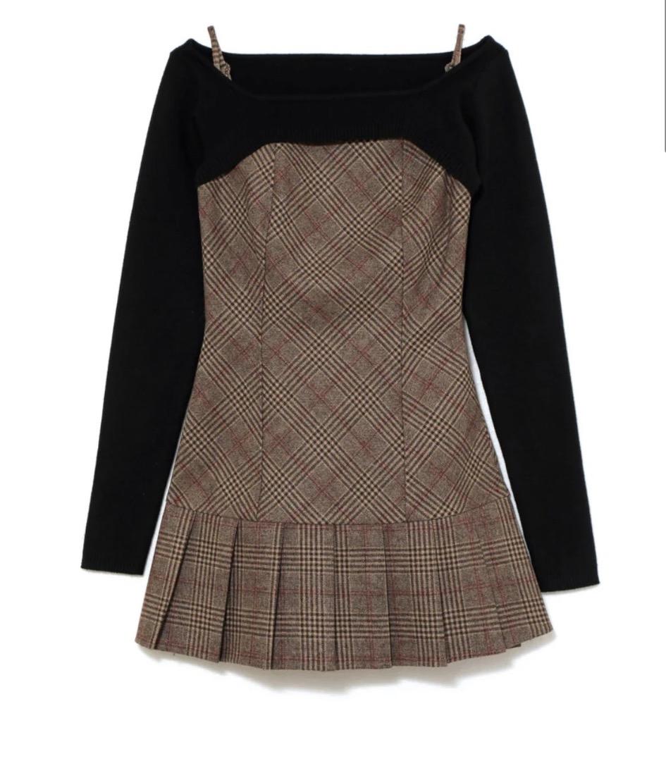 ワンピース andmary Selena check mini dress