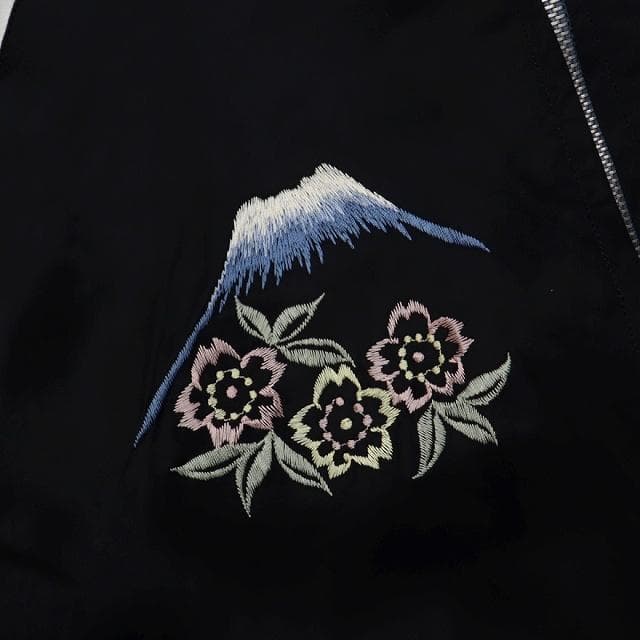 港商 東洋エンタープライズ べビ 日本地図 刺繍 スーベニアジャケット 特大