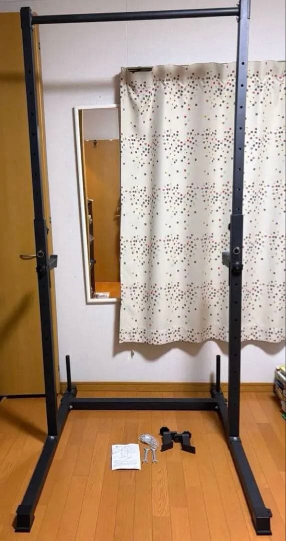 バーベルラック 9段階調整可能 ブラック