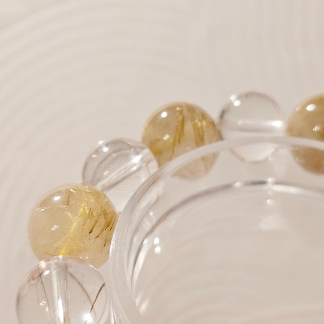 ゴールドルチル シルバールチル ブレスレット【大玉】