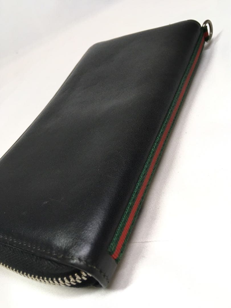 美品　グッチ　レザー　シェリーライン　長財布