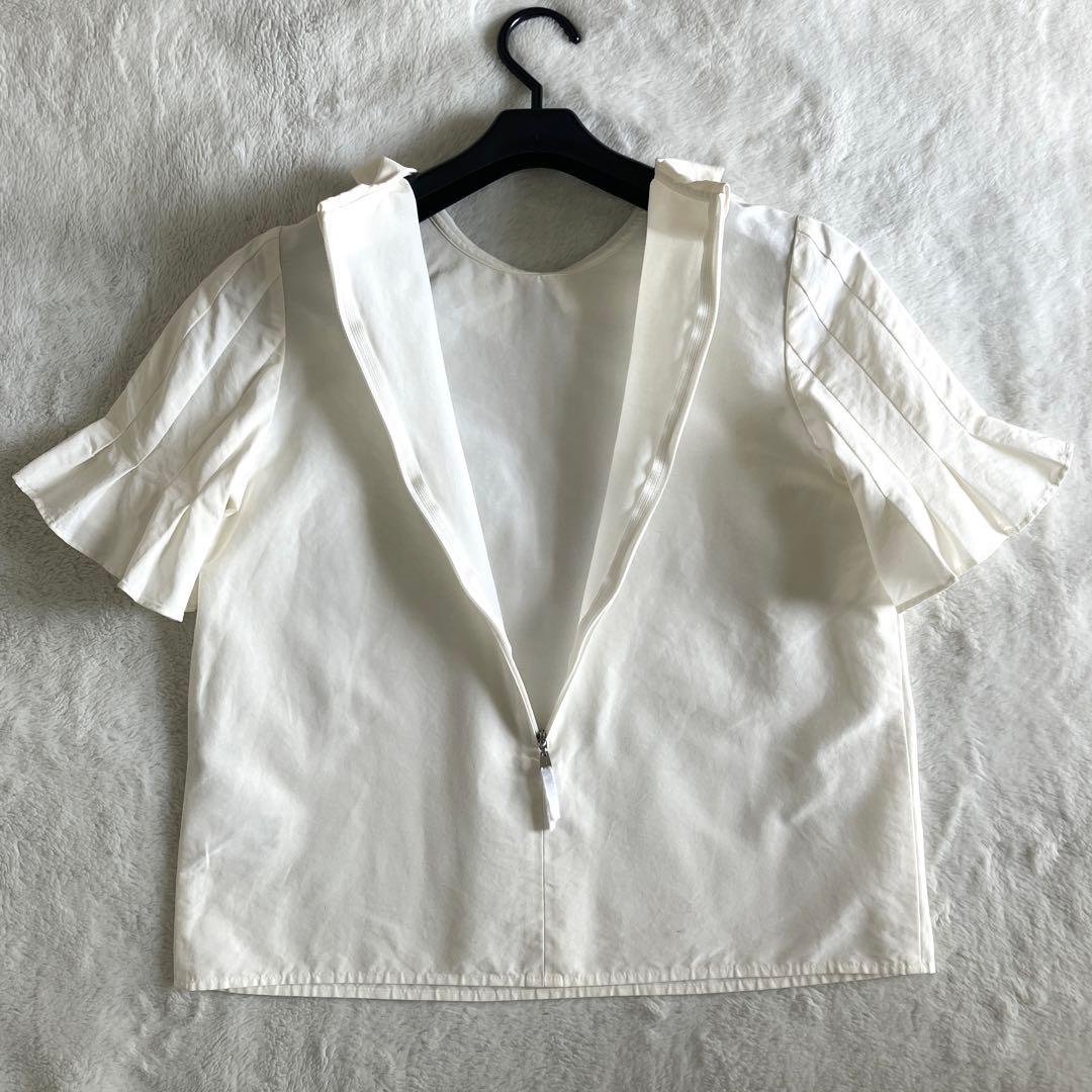 p*h様 フォクシー FOXEY コットンシルクプリーツスリーブブラウス 40