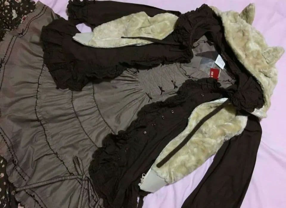 PINK HOUSE ねこ耳 ベスト ベージュ ピンクハウス 猫 ぬいぐるみ