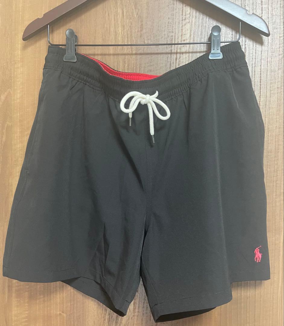 【新品未使用】POLO Ralph Laurenポロロゴ刺繍入り黒水着M