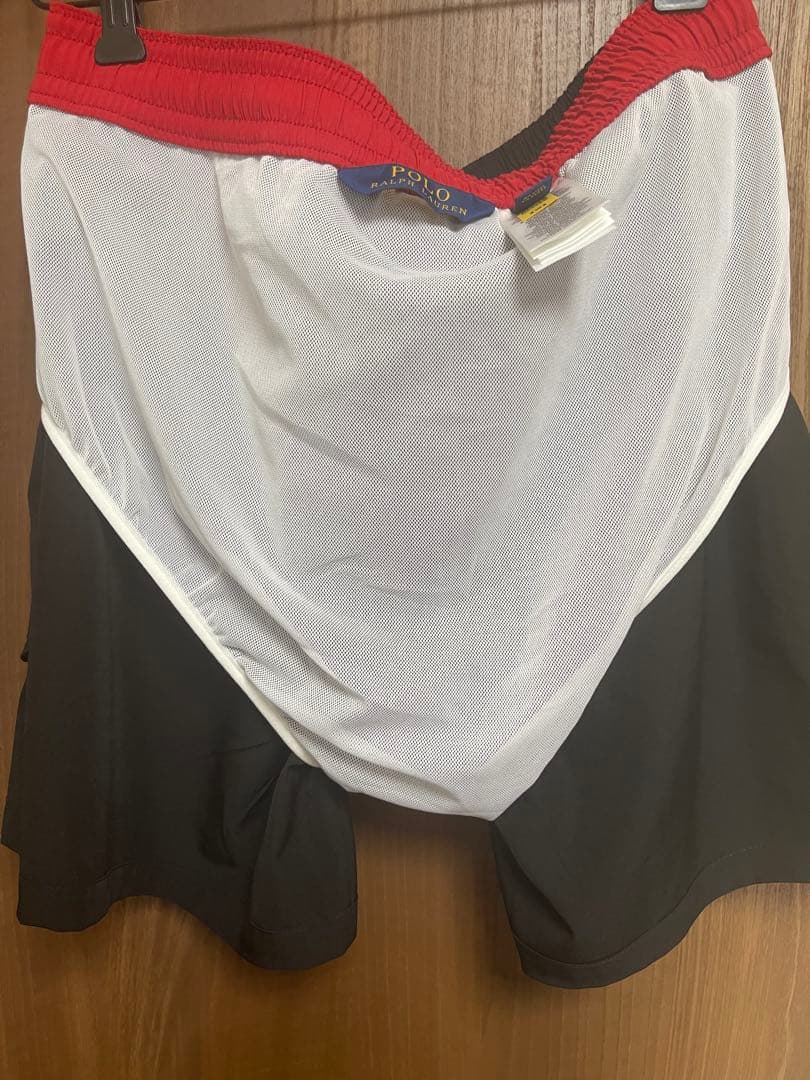 【新品未使用】POLO Ralph Laurenポロロゴ刺繍入り黒水着M