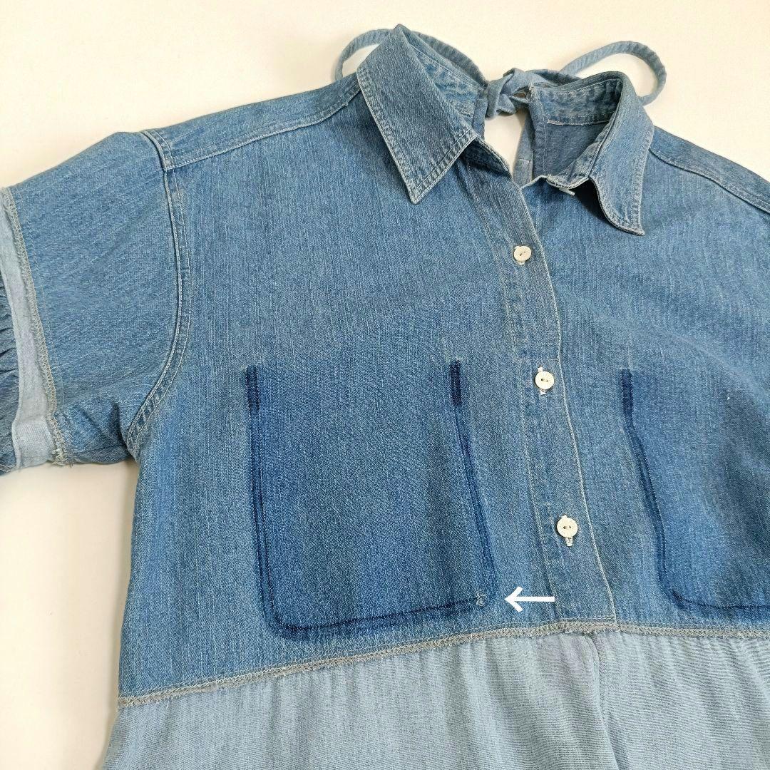 RH Vintage パッチワークデニムフリルワンピース ドレス