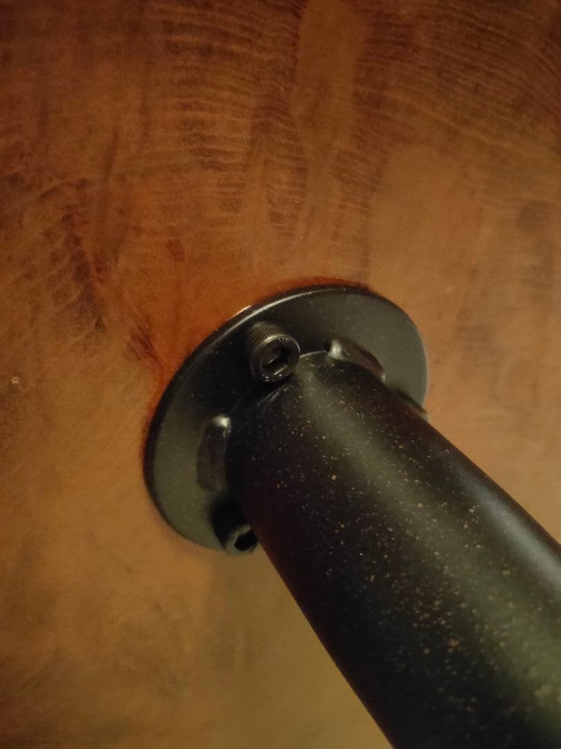 【美品】欅一枚板✕金属黒脚　無垢　木製センターテーブル ブラウン