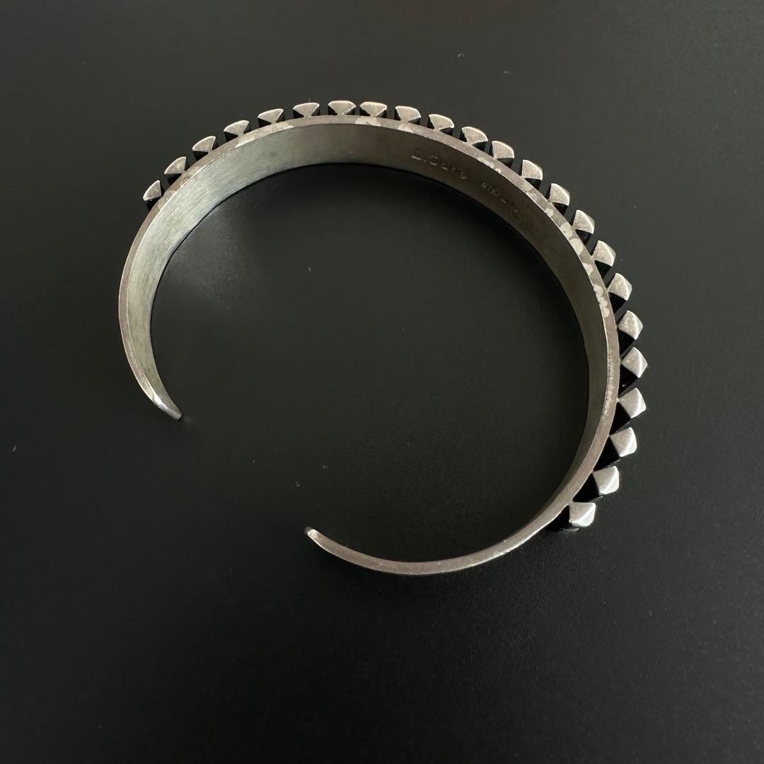 Navajo Leander Tahe カットワーク バングル　9mm幅