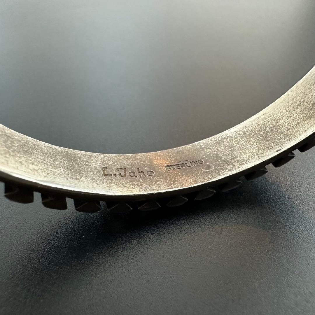 Navajo Leander Tahe カットワーク バングル　9mm幅