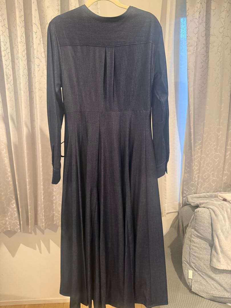 ワンピース Side lace-Up Long dress indigo M