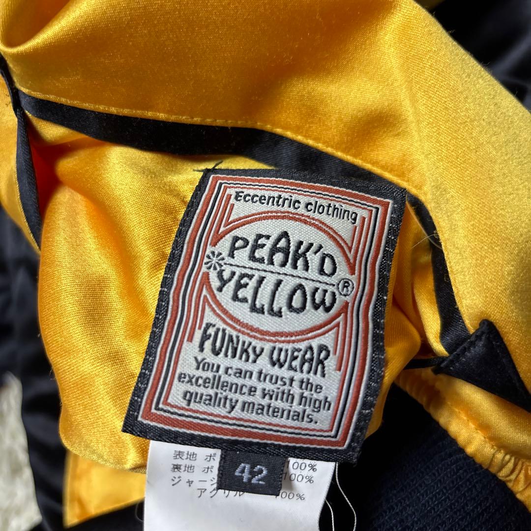 ピークドイエロー SPEED JUNKY リバーシブル スカジャン バイク刺繍