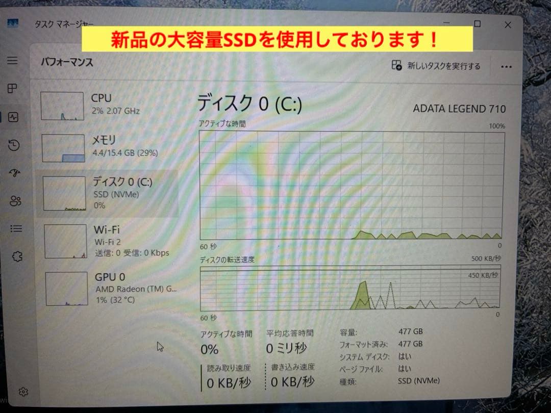 ヤスNEC LAVIE N156C/G Ryzen7 7730u/16GB
