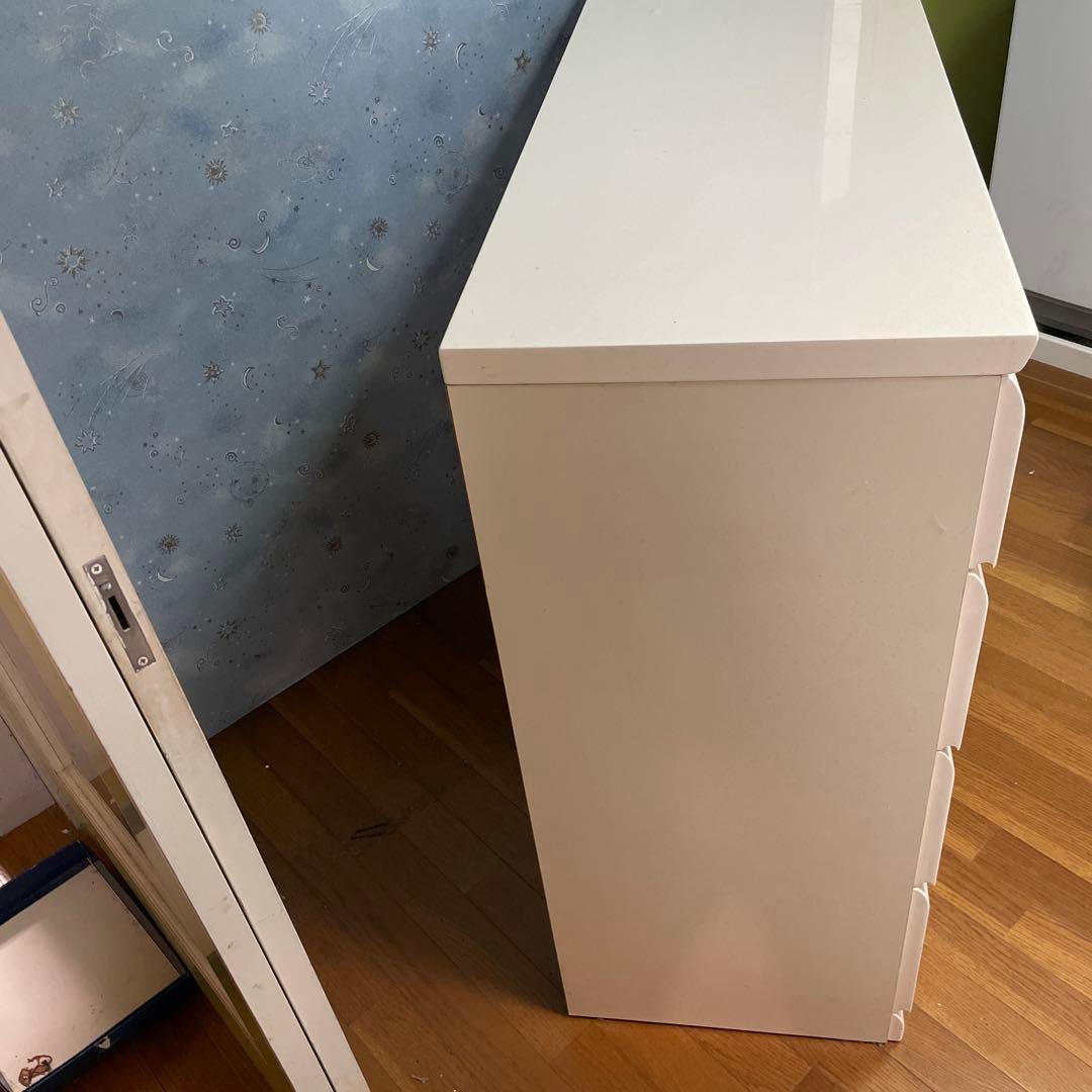 ホワイト 4段2列 チェスト 119.5cm