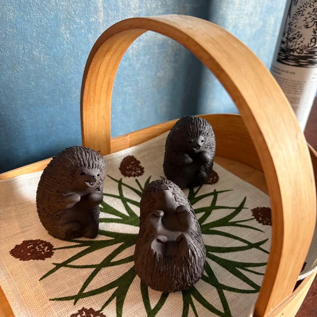 Hedgehog trio KÄHLER ⋆༶⠜ケーラー ハリネズミ 3兄弟