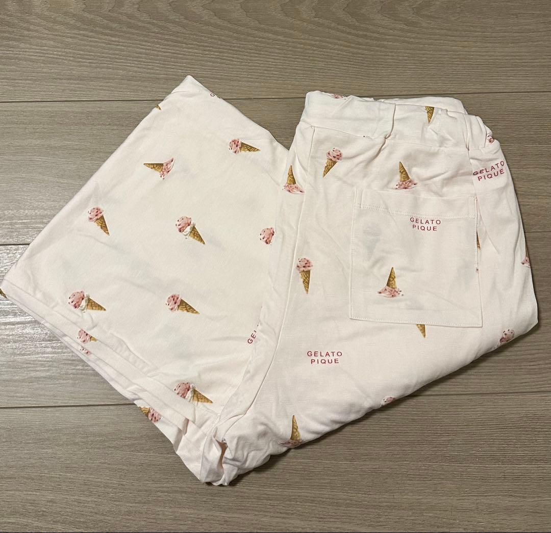 ★新品未使用　ジェラートピケ　ルームウェア　ドーナツ　アイスセットアップ　ピンク