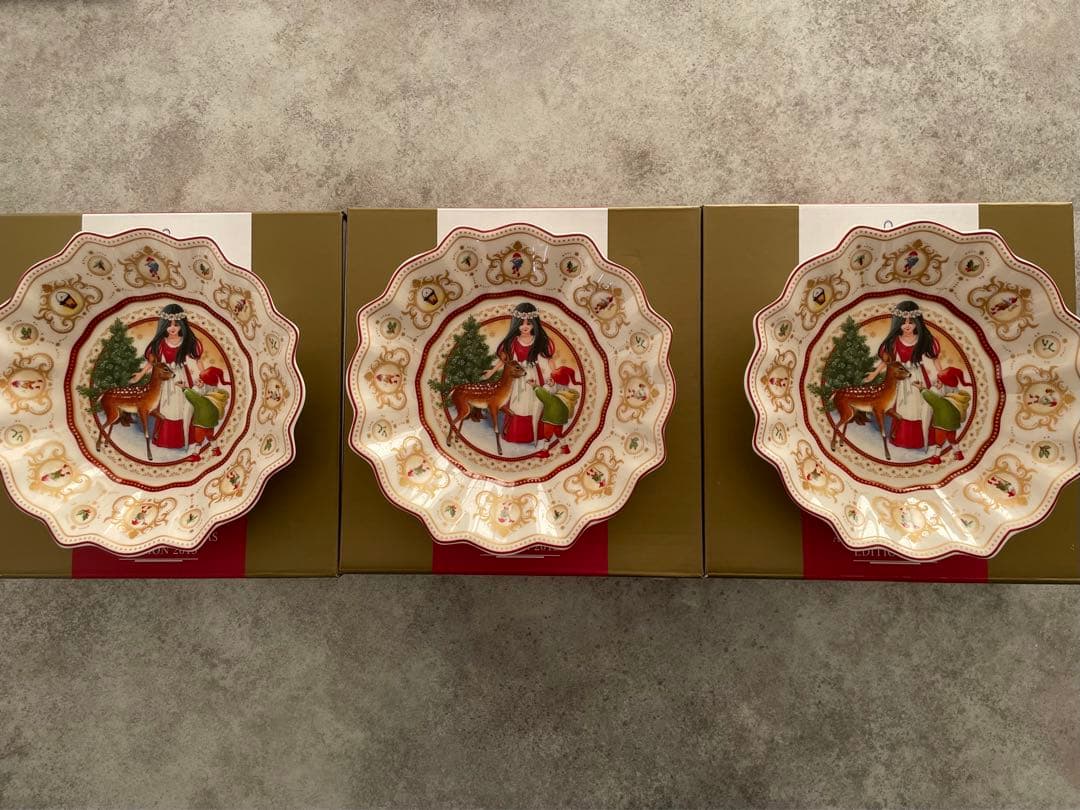 Villeroy&Boch ビレロイアンドボッホ クリスマスプレート 3枚