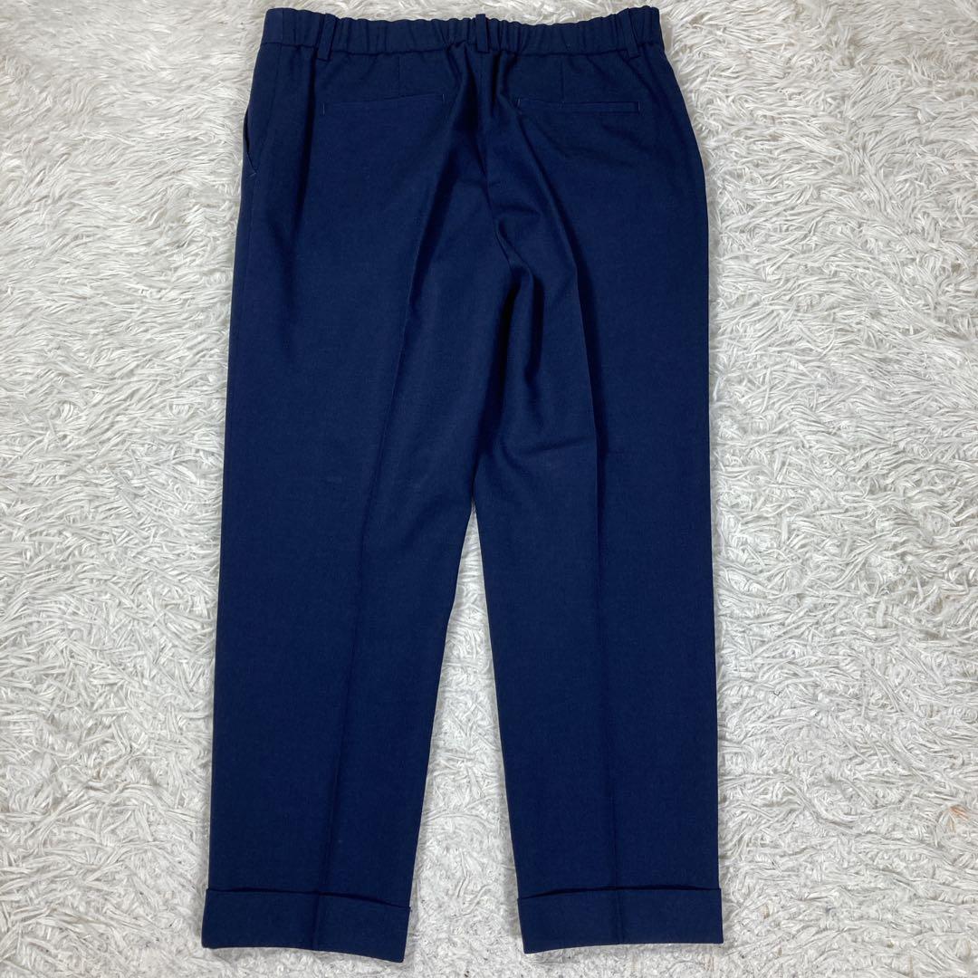 レミュー　アオキ　ネイビー　銀ボタン　ストレッチ素材　ウォッシャブル　サイズXL