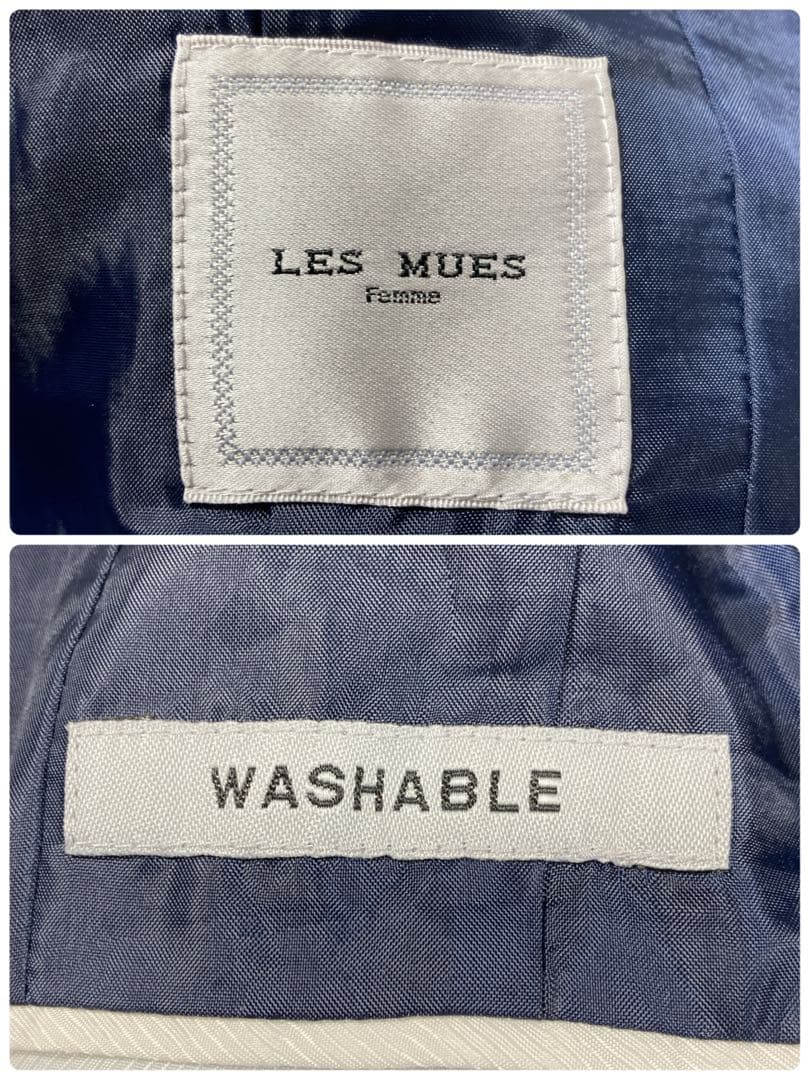 レミュー　アオキ　ネイビー　銀ボタン　ストレッチ素材　ウォッシャブル　サイズXL