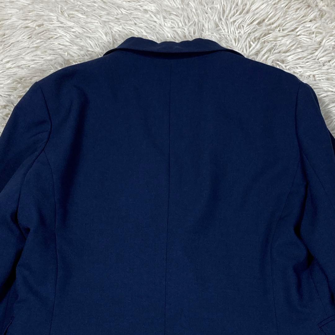 レミュー　アオキ　ネイビー　銀ボタン　ストレッチ素材　ウォッシャブル　サイズXL