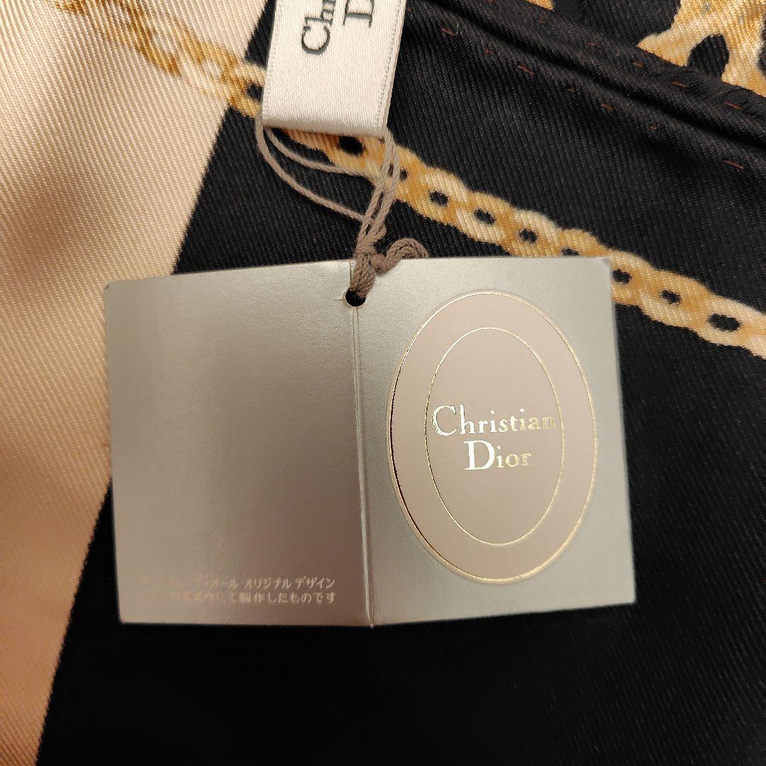 【ビンテージ】Christian Dior シルクスカーフ チェック柄