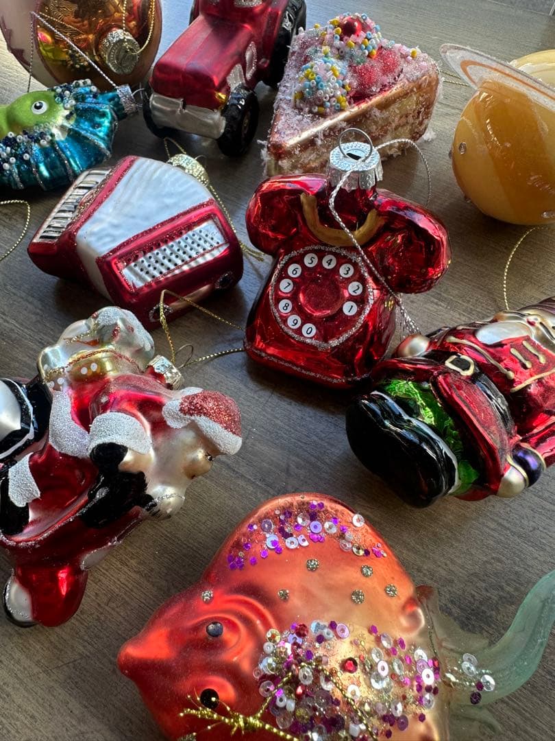 フライングタイガー　ガラス製オーナメントセット クリスマス　12個セット