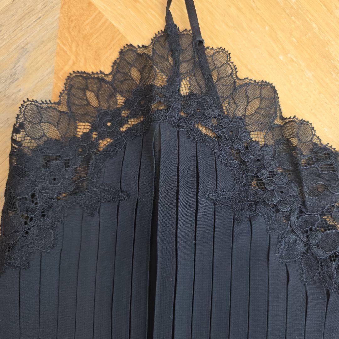 ワコール　トレフル　キャミ　ペチコート　新品　黒レース