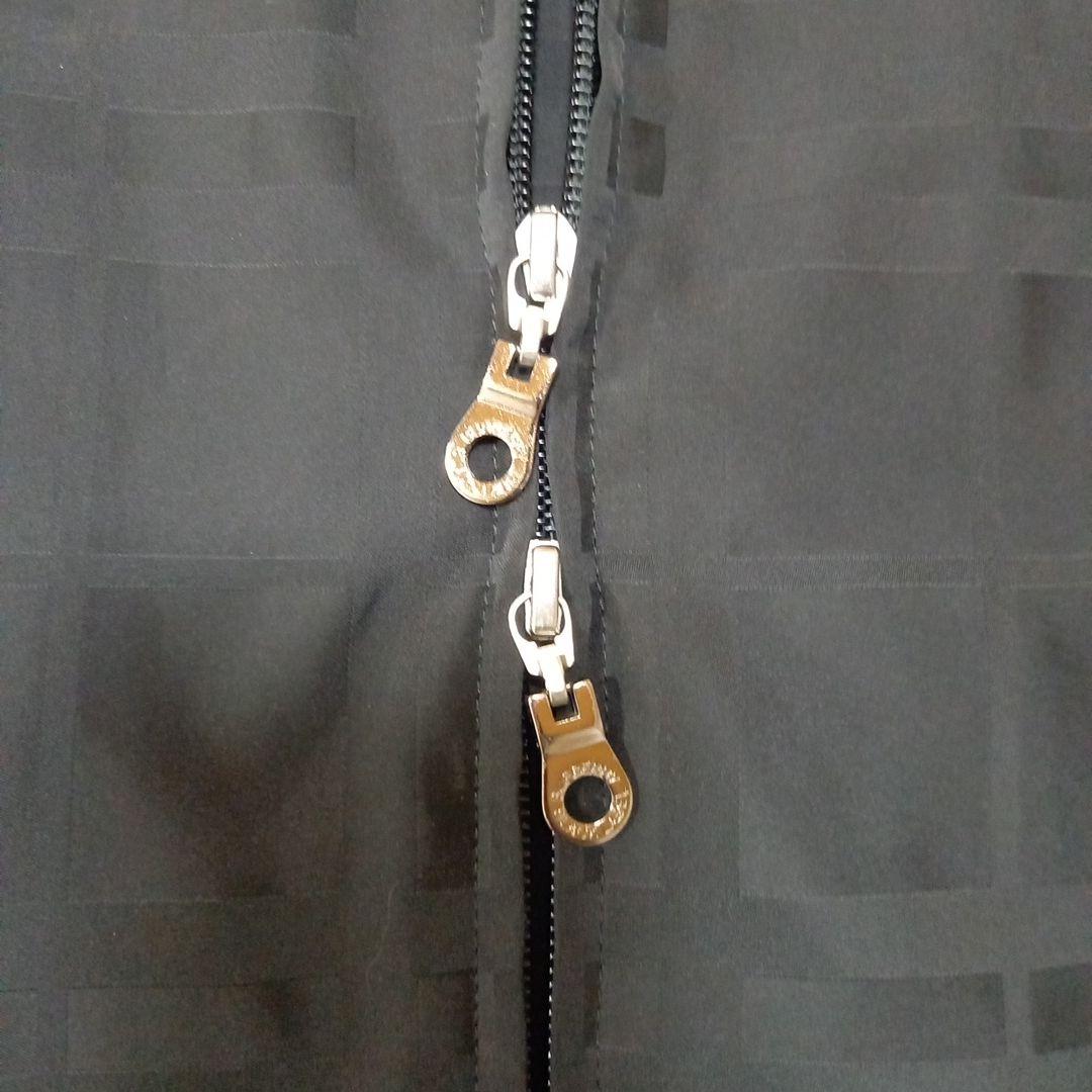 バーバリー　ブラックレーベル　ダブルジップ　シャドーチェック　ブルゾン　サイズL