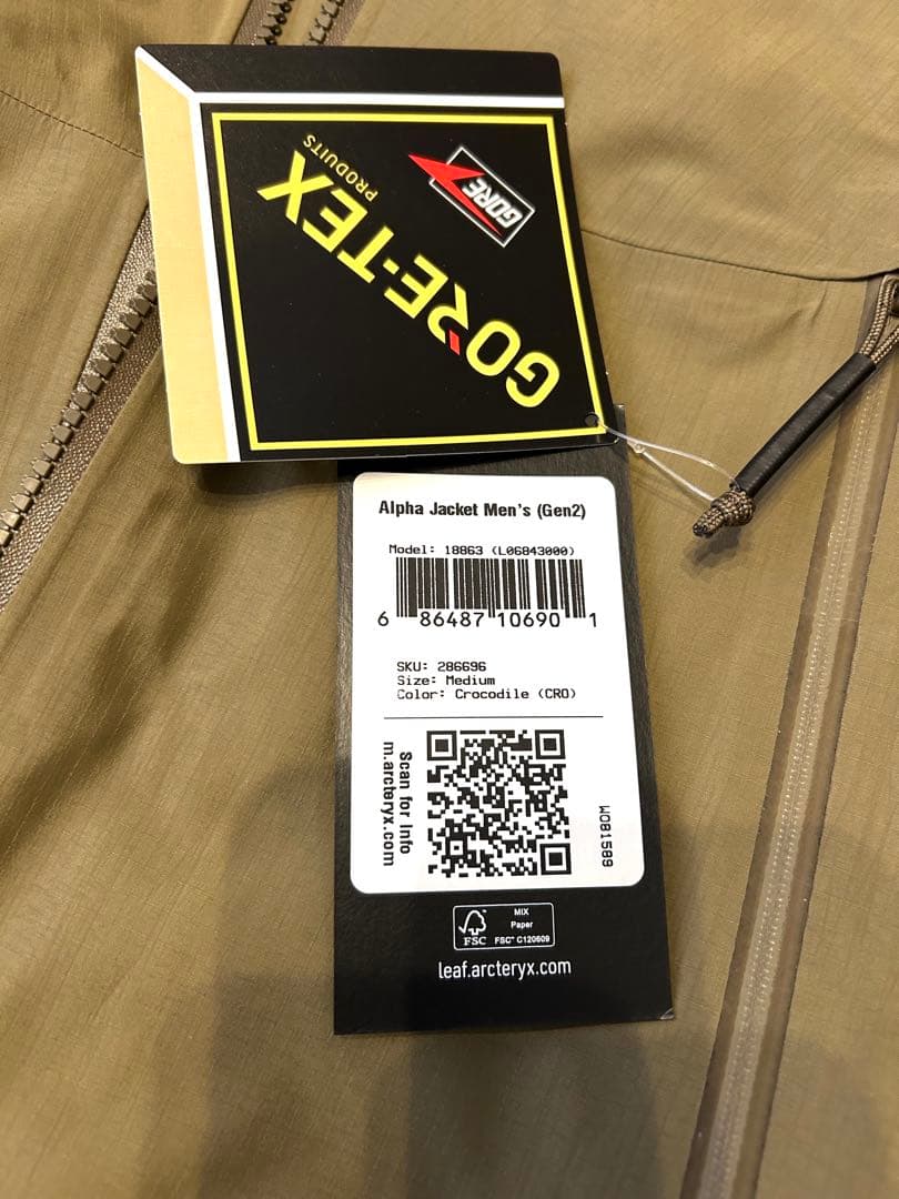 【新品M】Arc'teryx Alpha Jacket Men's GEN2